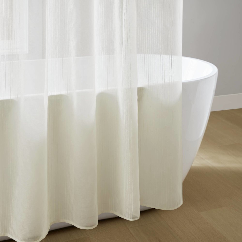 Anna Sheer Shower Curtain, Ivory color. Picture 3