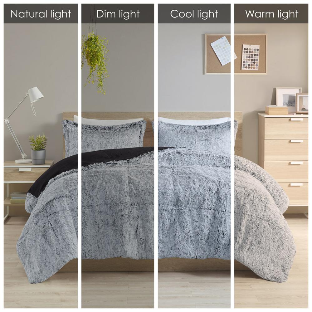 Shaggy Long Fur Comforter Mini Set. Picture 5