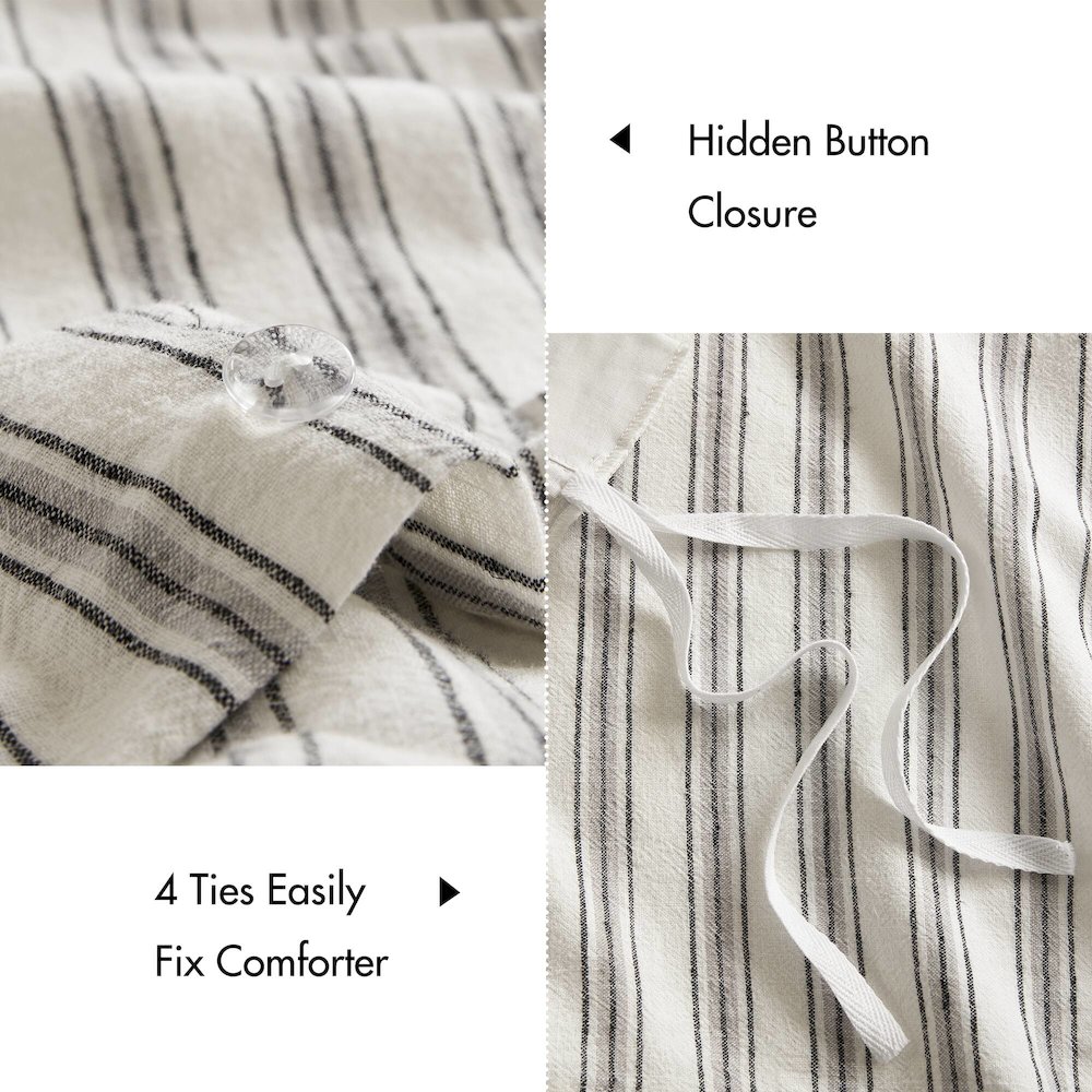 Etta 3PCS Duvet Set, Grey color. Picture 2