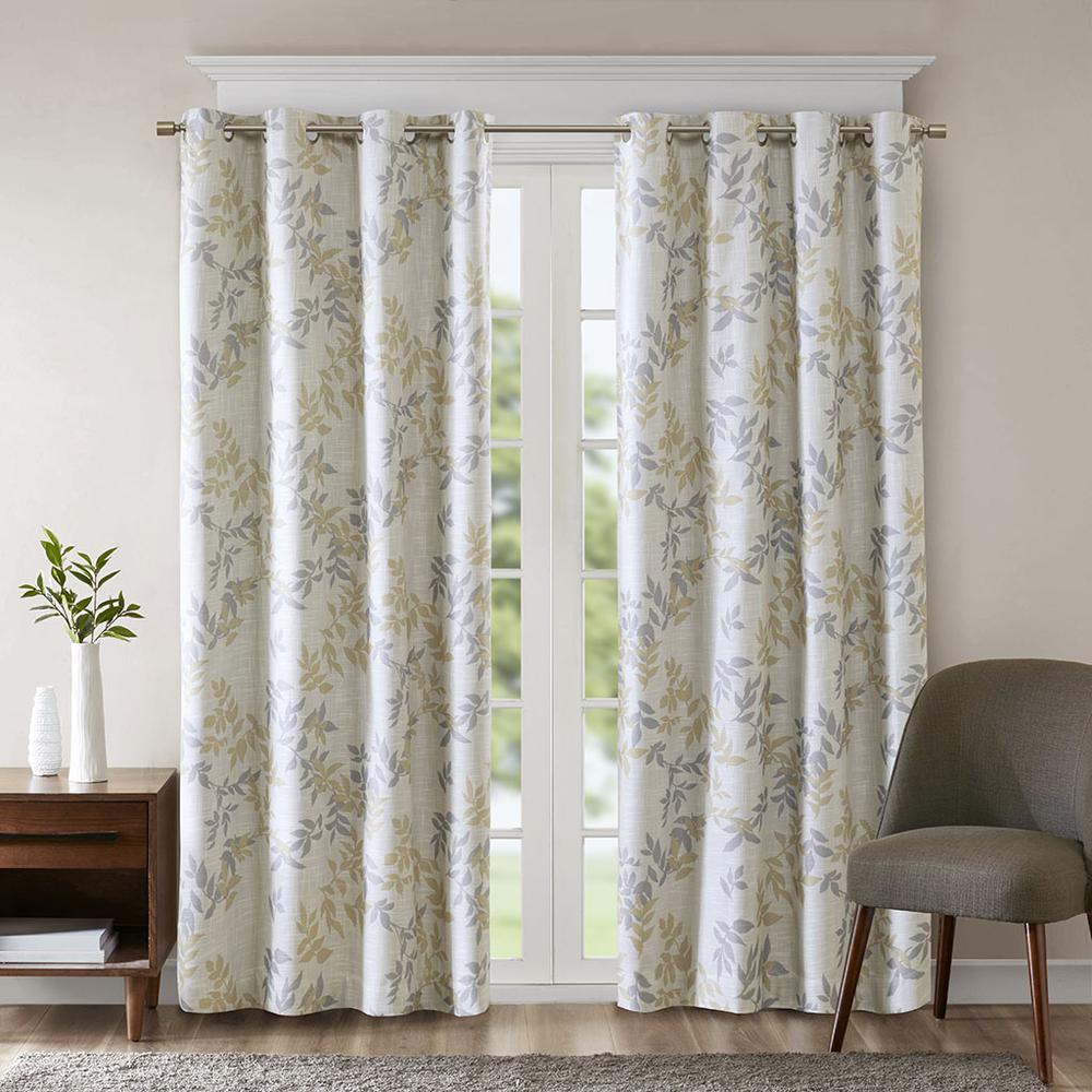 Printed Botanical Blackout Curtain Panel. Picture 4
