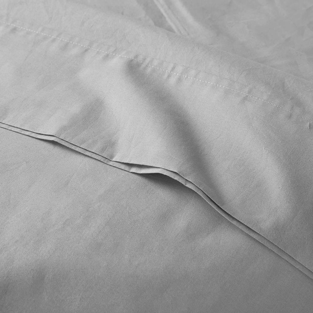 200 Thread Count Relaxed Cotton Percale Sheet Set. Picture 3