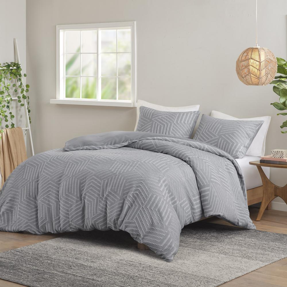 3 Piece Matelasse Jacquard Duvet Cover Set. Picture 4