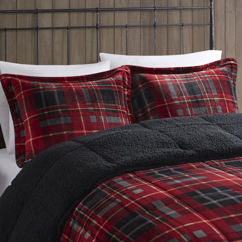 Plush to Sherpa Down Alternative Comforter Set. Picture 5