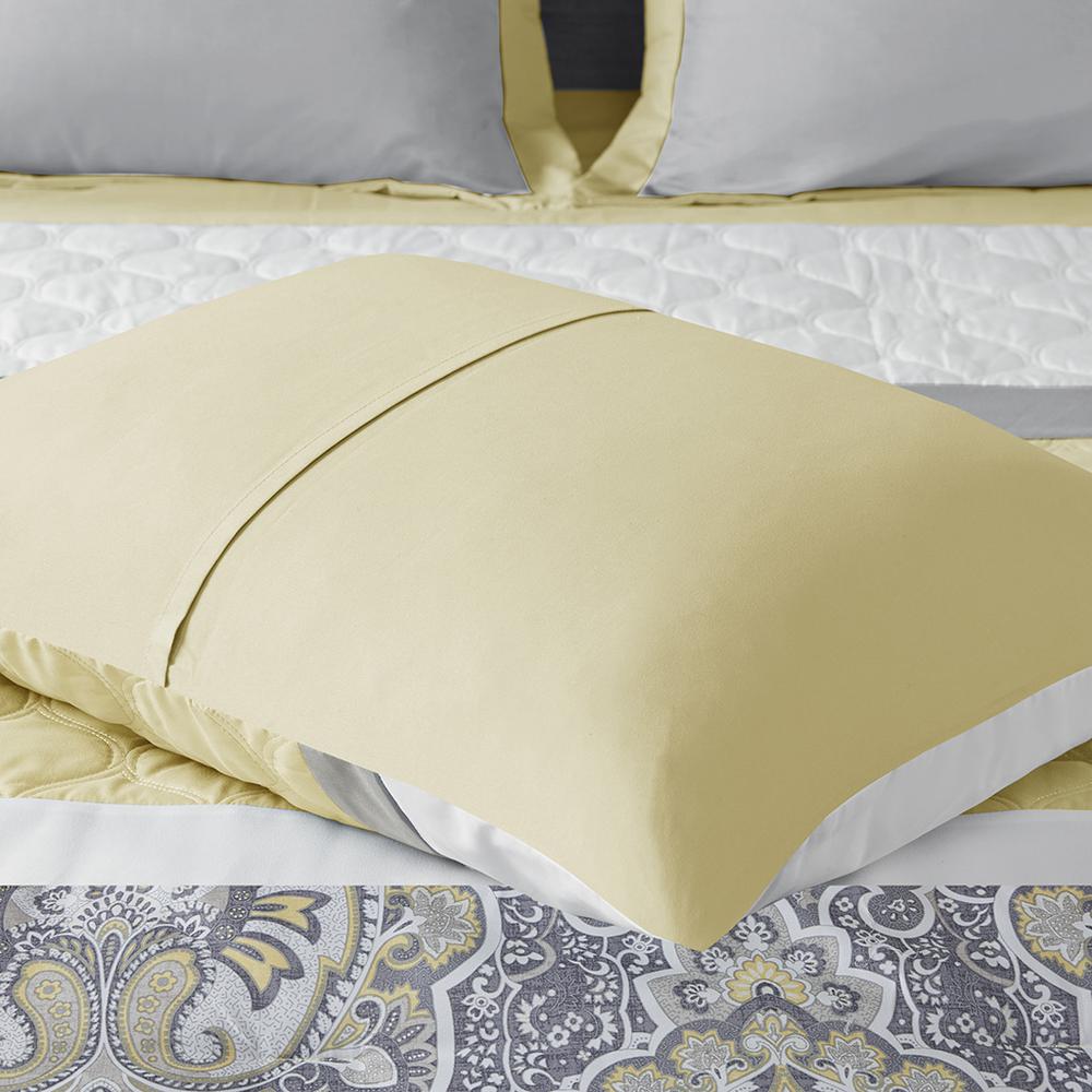 Shawnee 8 Piece Comforter Set, Yellow color. Picture 3