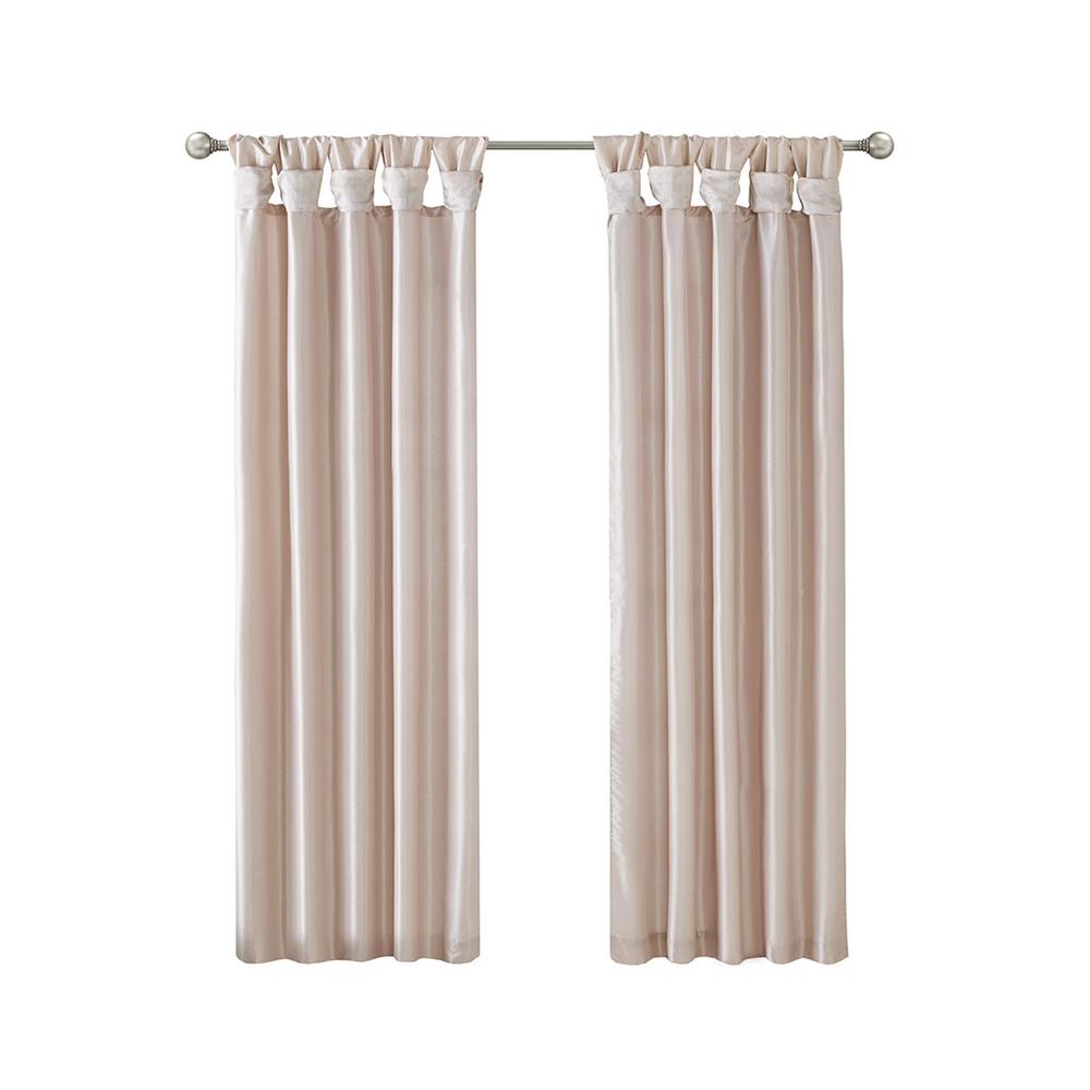 Twist Tab Lined Window Curtain Panel. Picture 2