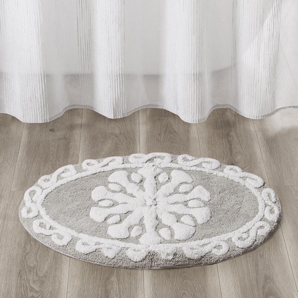 Medallion Cotton Tufted Bath Rug. Picture 5