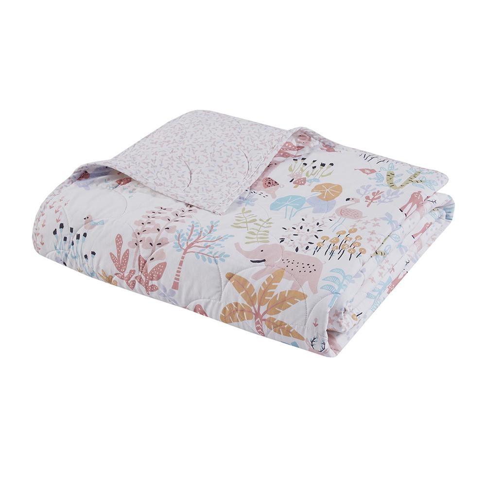 Woodland Animals Reversible Cotton Quilt Set. Picture 5
