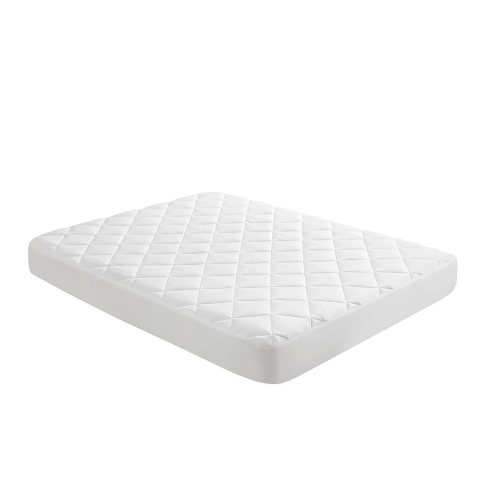 Cooling Touch Overfilled Deep Pocket Mattress Pad in White Color. Picture 1