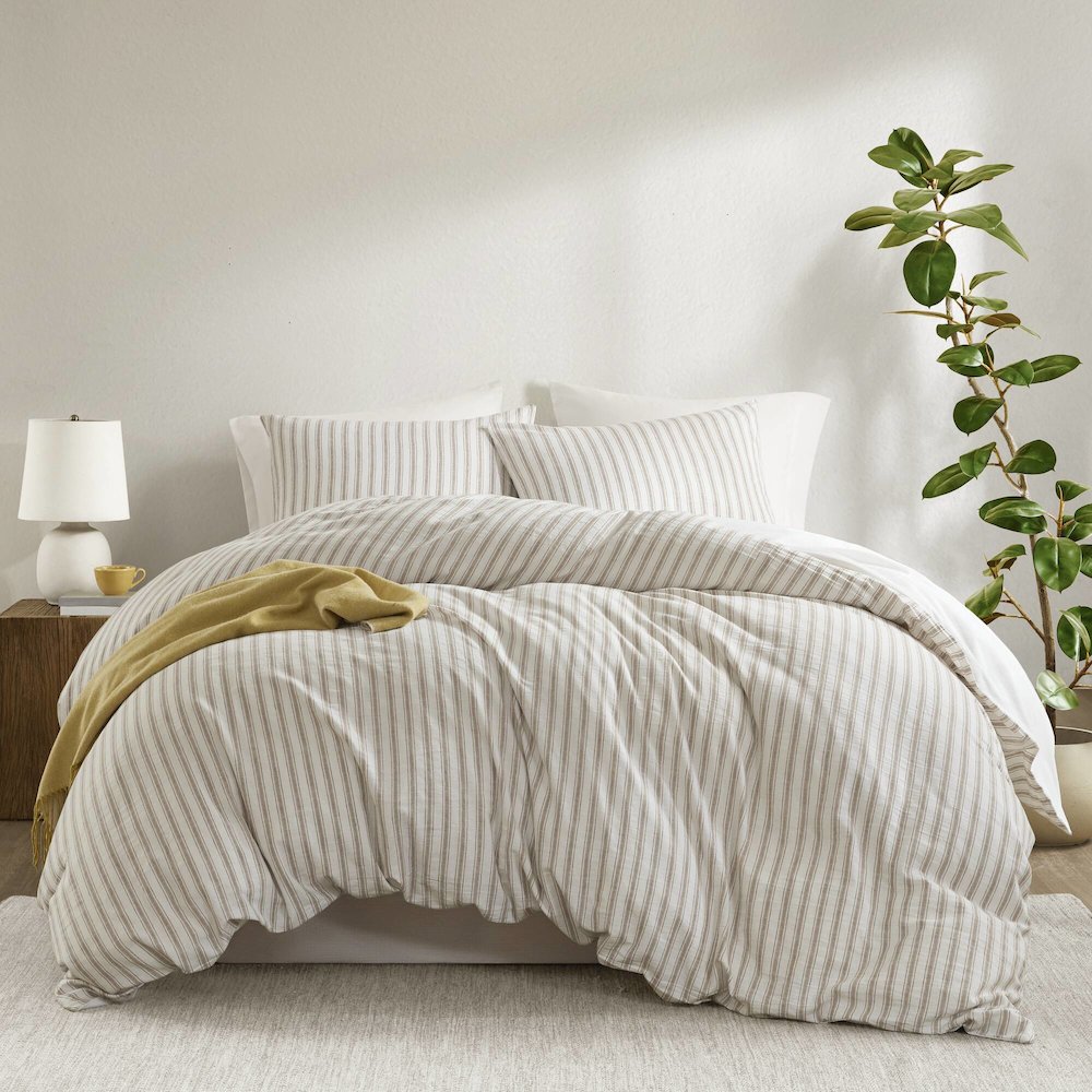 Etta 3PCS Duvet Set, Tan color. Picture 5