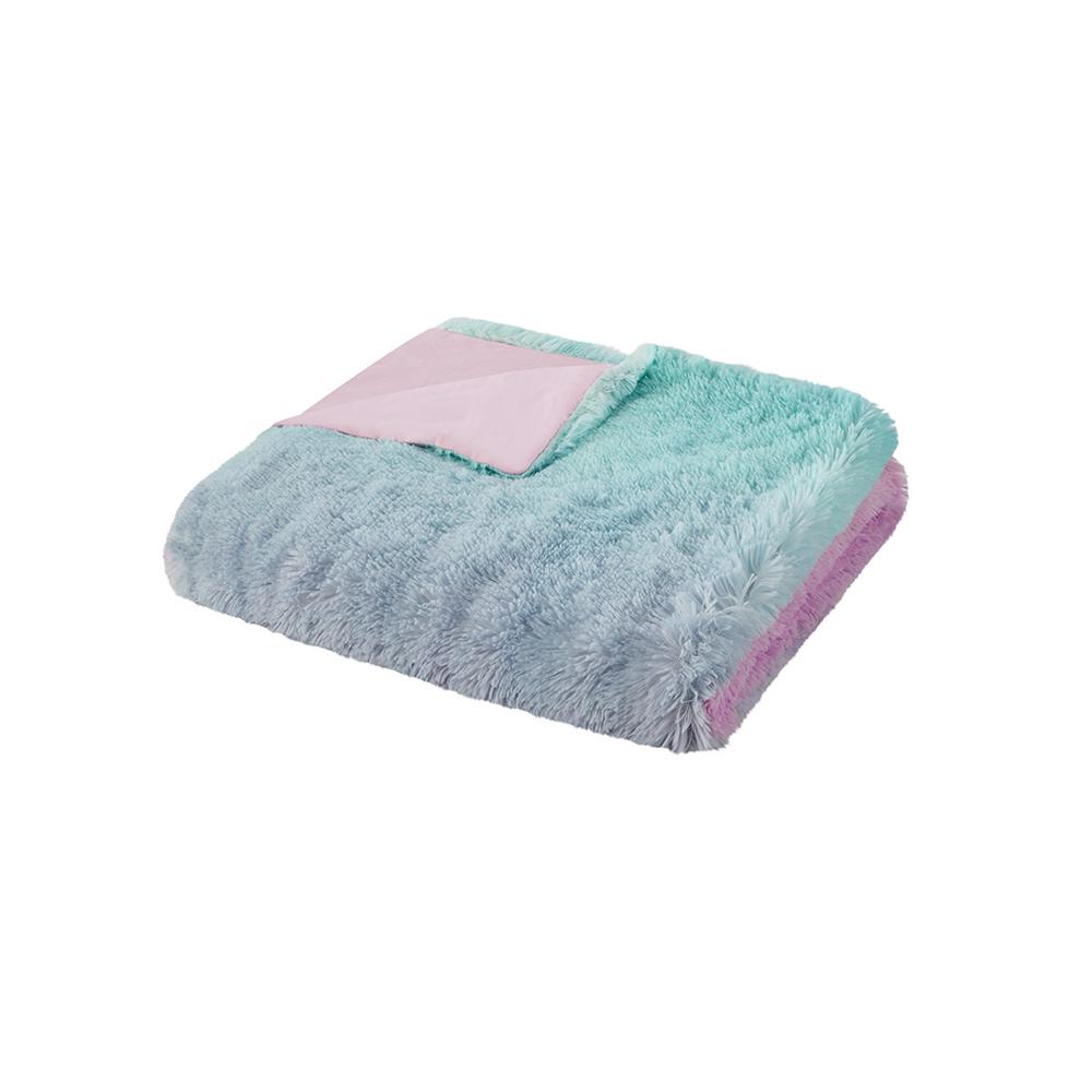 Ombre Shaggy Faux Fur Duvet Cover Set. Picture 2