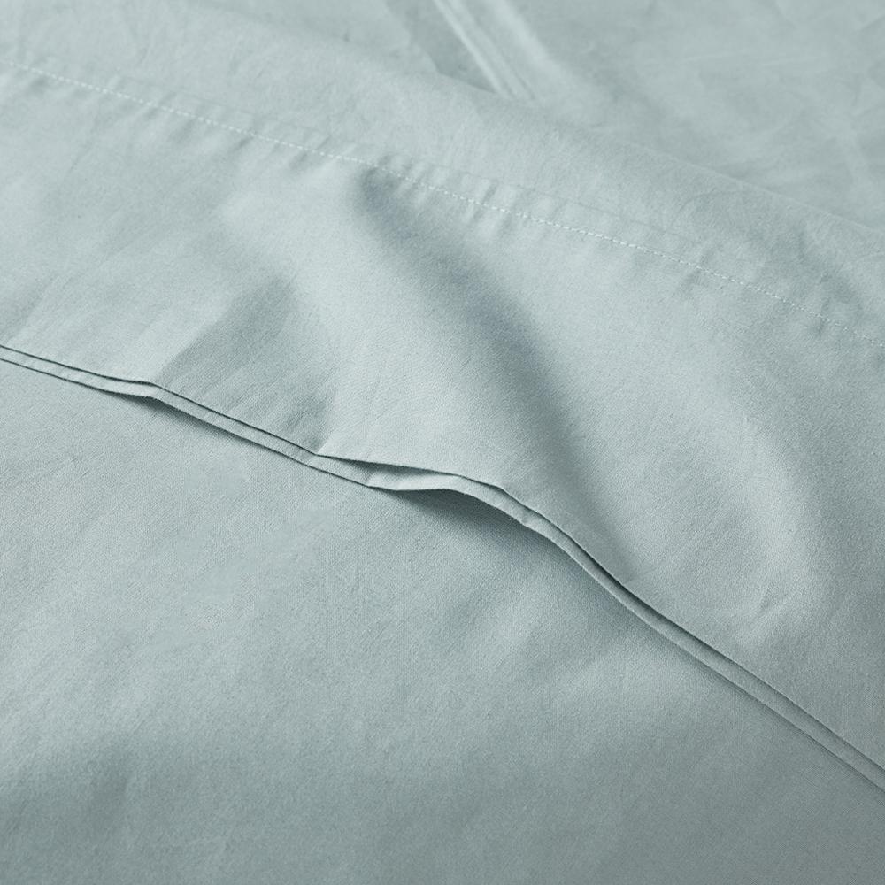 200 Thread Count Relaxed Cotton Percale Sheet Set. Picture 3