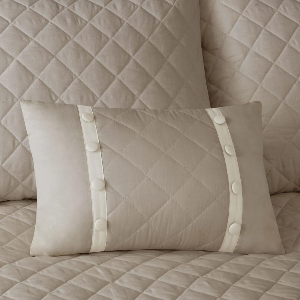 4 Piece Cotton Reversible Tailored Bedspread Set. Picture 2