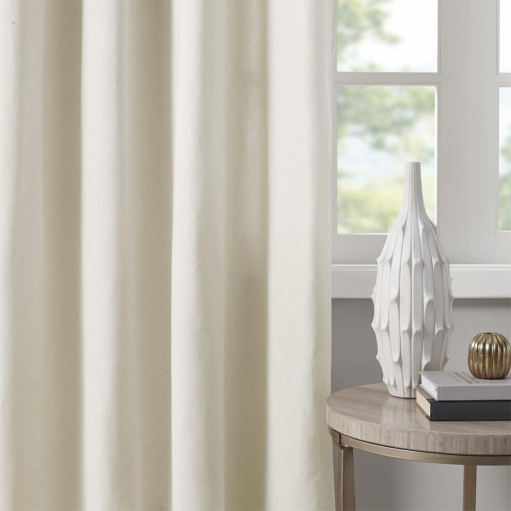 Solid Piece Dyed Grommet Top Curtain Panel. Picture 2