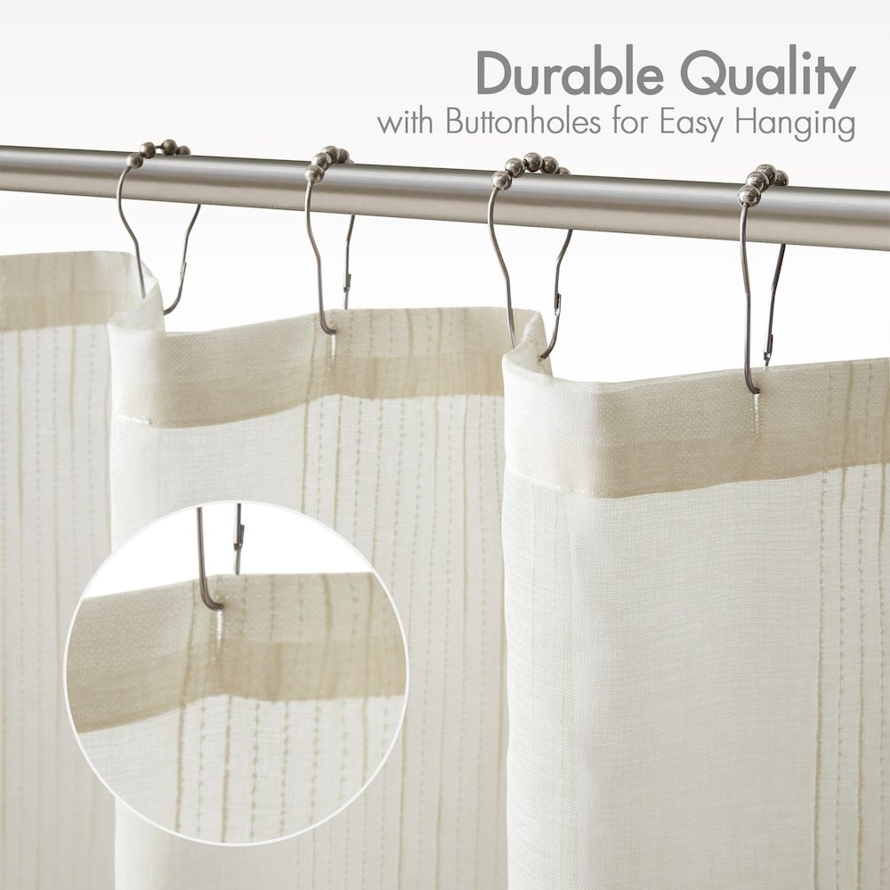 Anna Sheer Shower Curtain, Ivory color. Picture 5