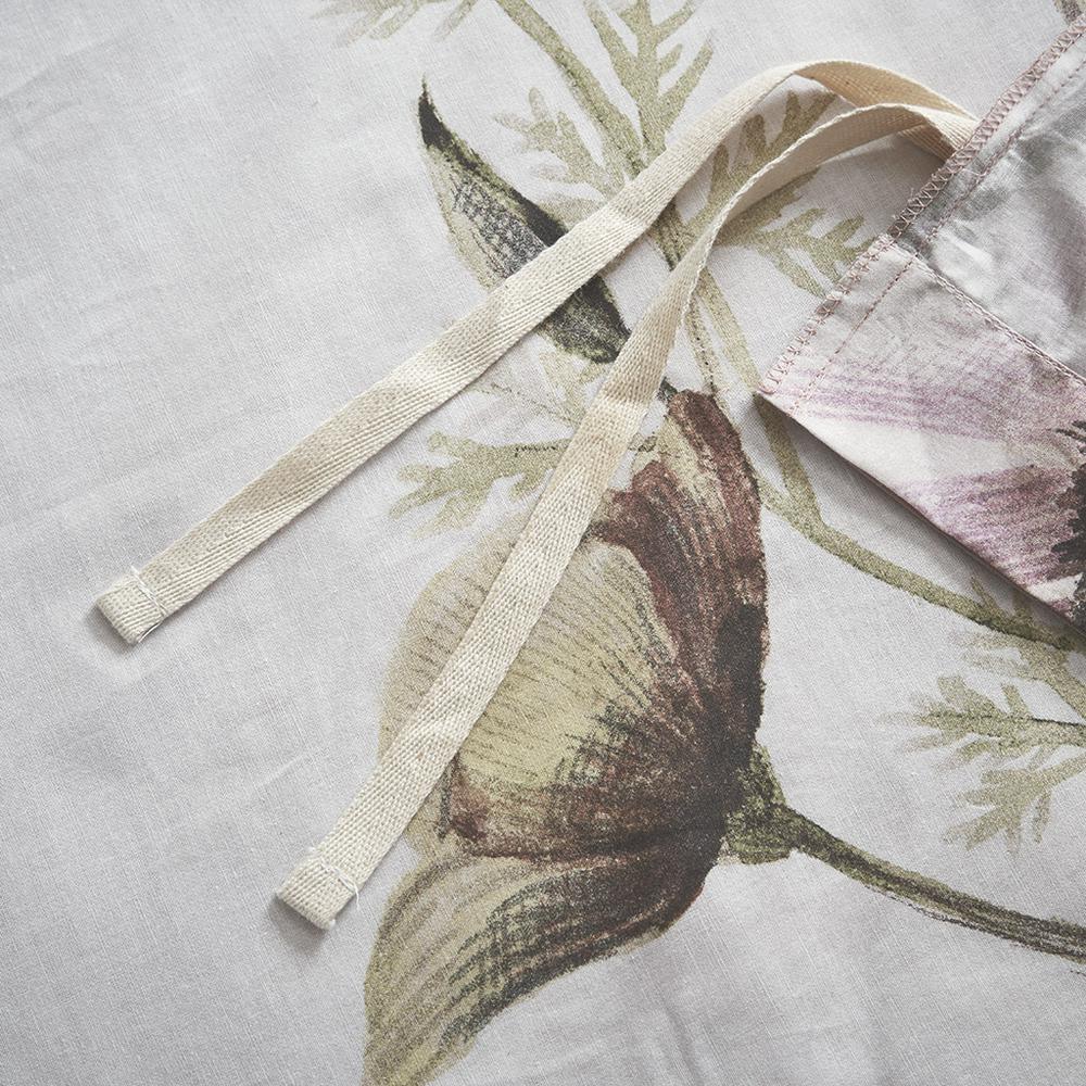 Cassandra 3 Piece Cotton Printed Duvet Cover Set, Blush color. Picture 3