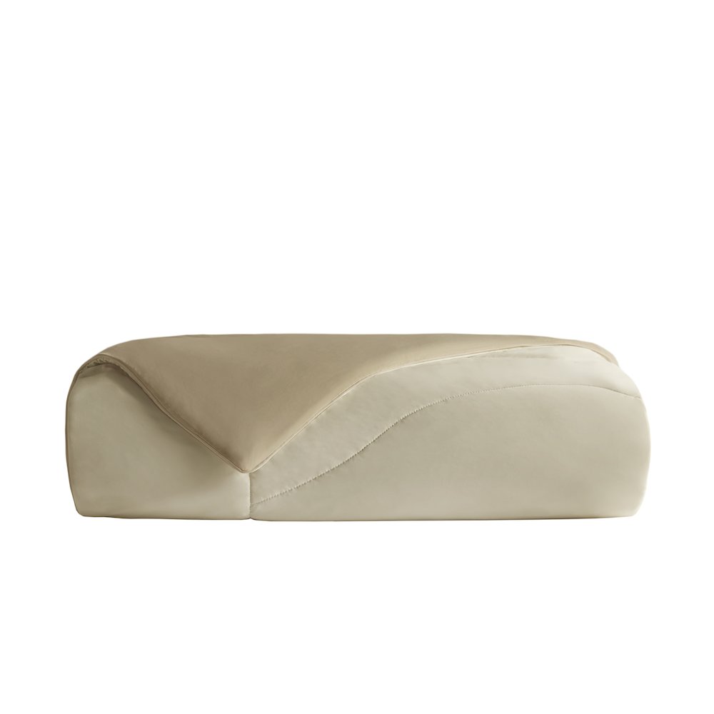 Reversible Tencel Comforter Blanket, Linen color. Picture 1