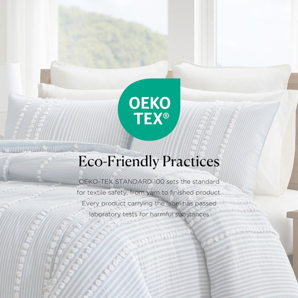 Anslee 3 Piece Cotton Yarn Dyed Duvet Cover Set. Picture 3