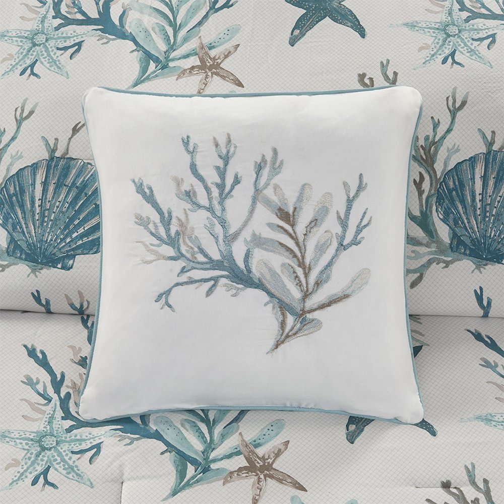 7 Piece Cotton Sateen Comforter Set. Picture 1