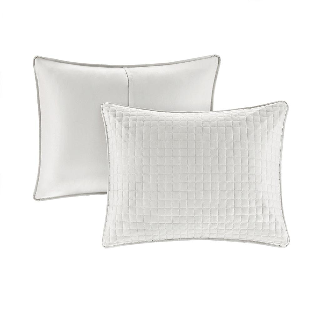 Otto 3 Piece Reversible Quilt Set, Grey color. Picture 1