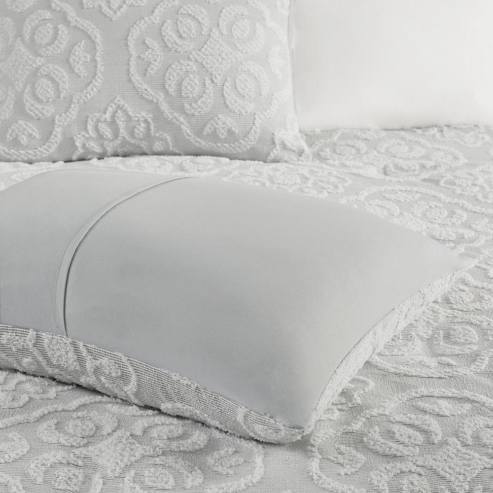 3 Piece Tufted Woven Medallion Duvet Cover Set. Picture 3