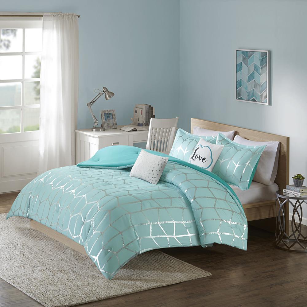 Metallic Printed Comforter Set. Picture 4