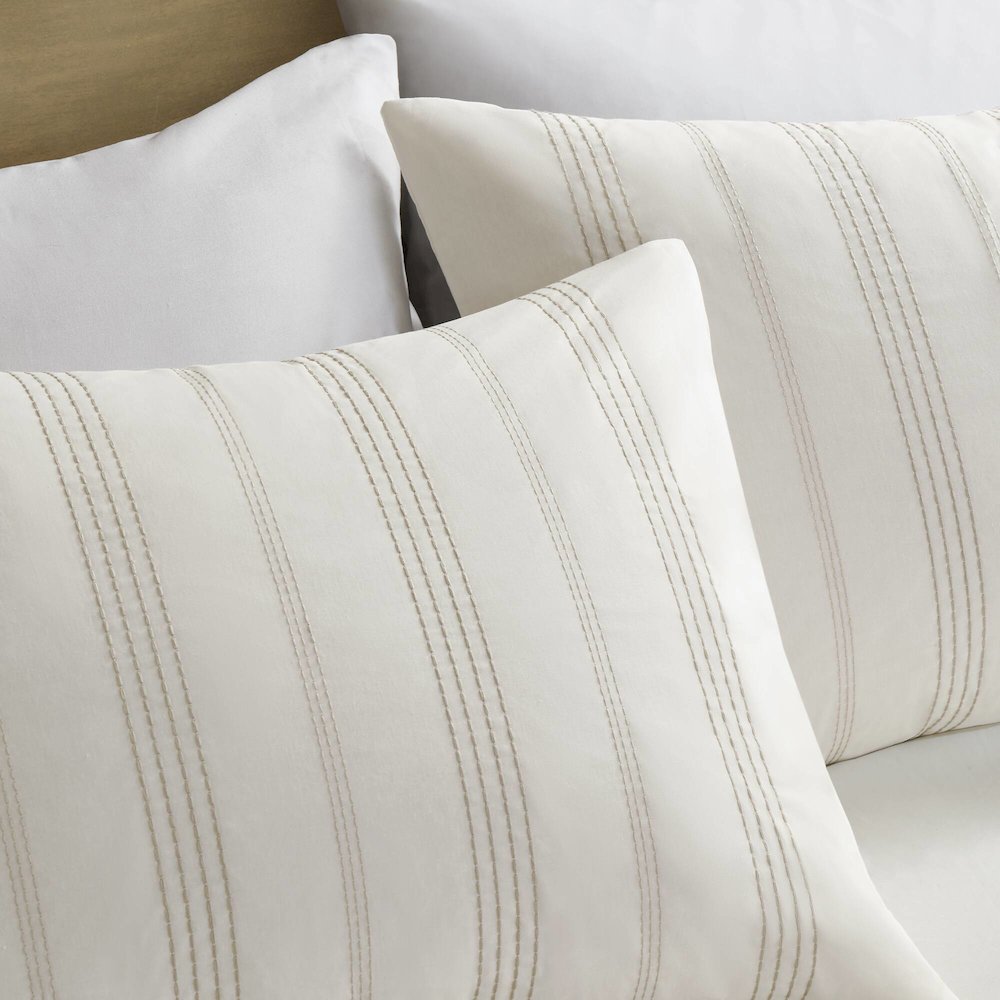 Morgan 6 Piece Cotton Jacquard Oversized Comforter Set. Picture 4