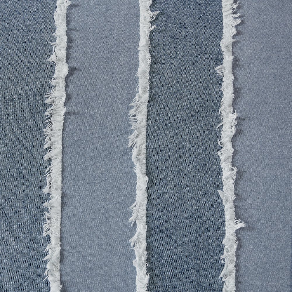 Shay 3 Piece Striped Cotton Comforter Set. Picture 3