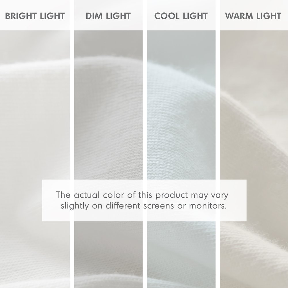 Cotton Blend Jersey Knit All Season Sheet Set, White color. Picture 5