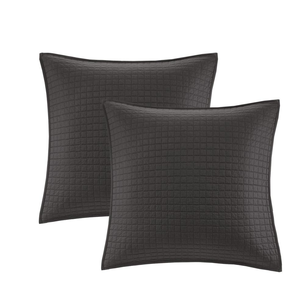 Cotton Jacquard Duvet Cover Set with Euro Shams and Throw Pillows. Picture 2