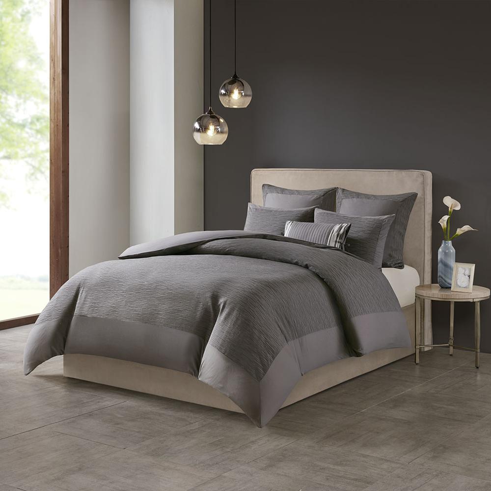 Cotton Blend Yarn Dyed 3 Piece Duvet Cover Set. Picture 1