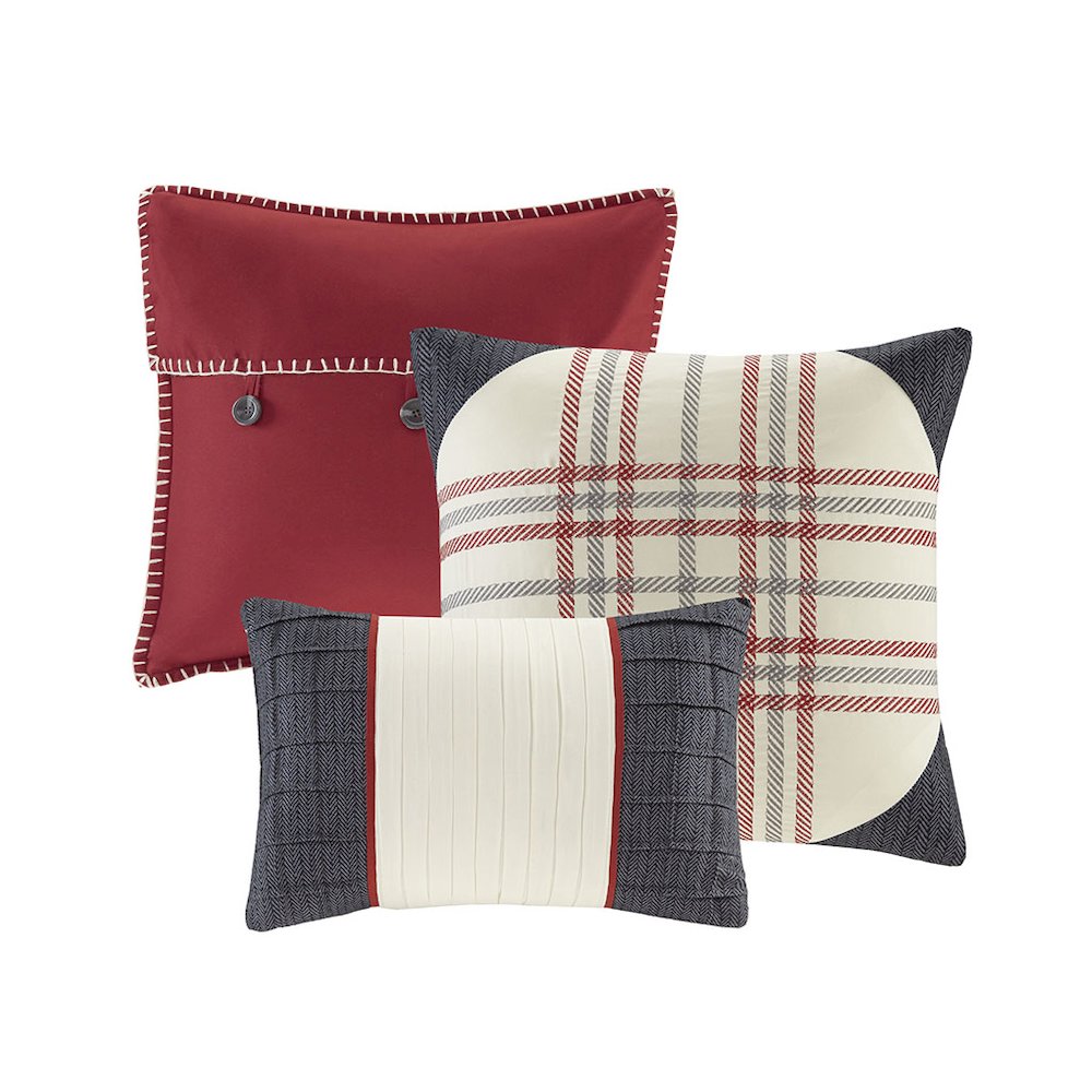 6 Piece Herringbone Duvet Cover Set. Picture 2