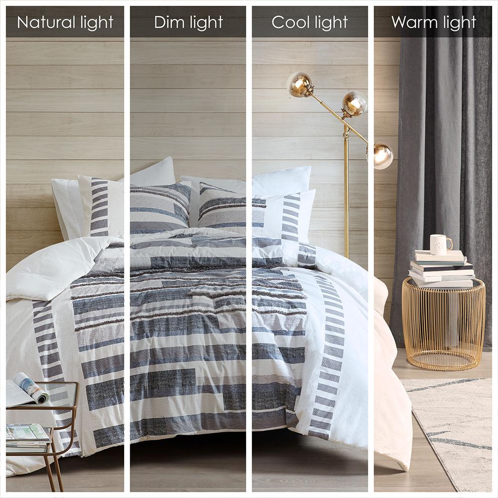 3 Piece Cotton Printed Comforter Set w/ trims. Picture 2