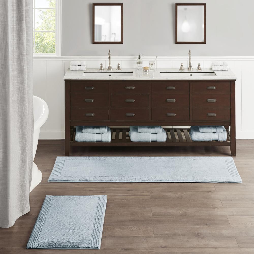 100% Cotton Tufted 3000 GSM Reversible Bath Rug. Picture 4