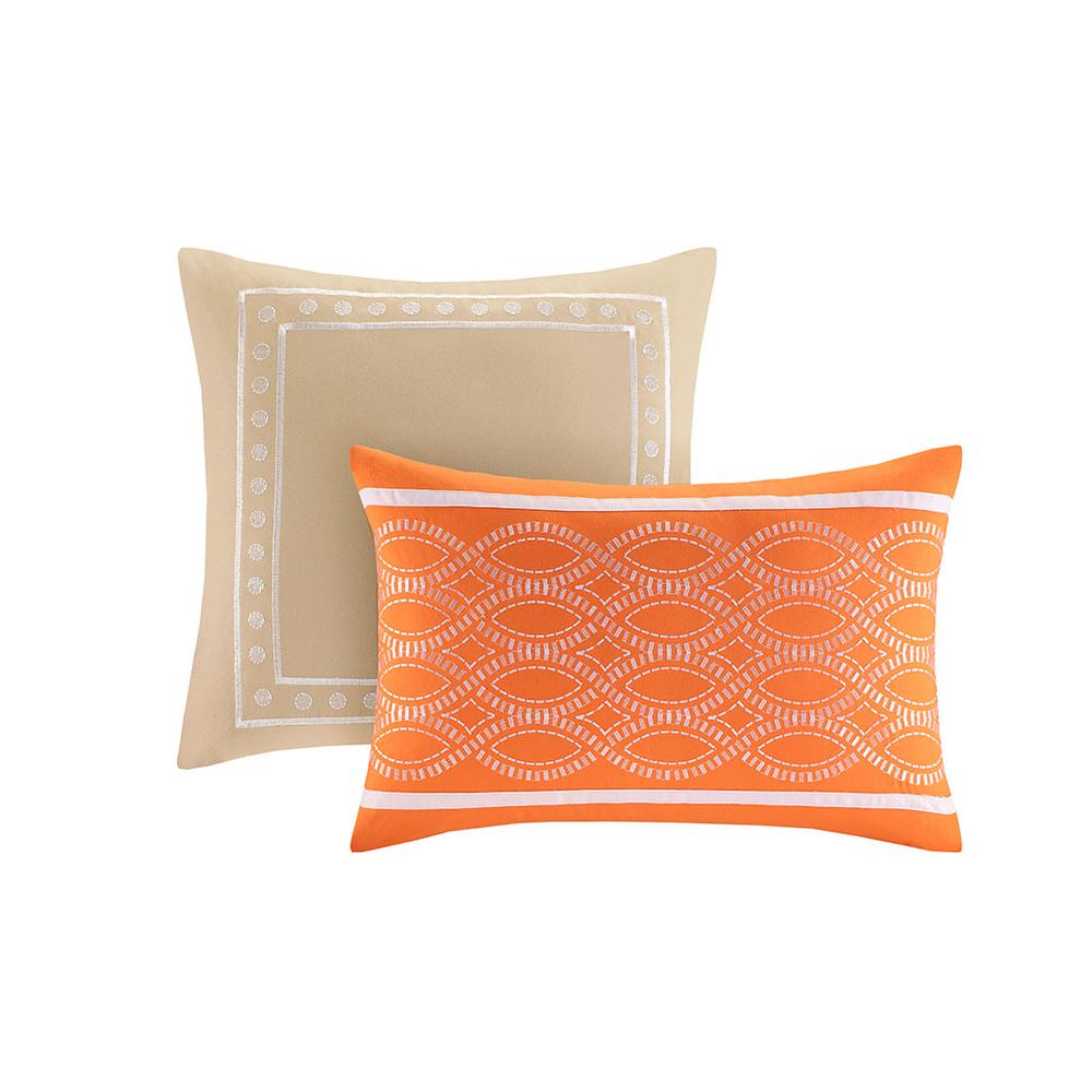 Senna Comforter Set, Orange color. Picture 1