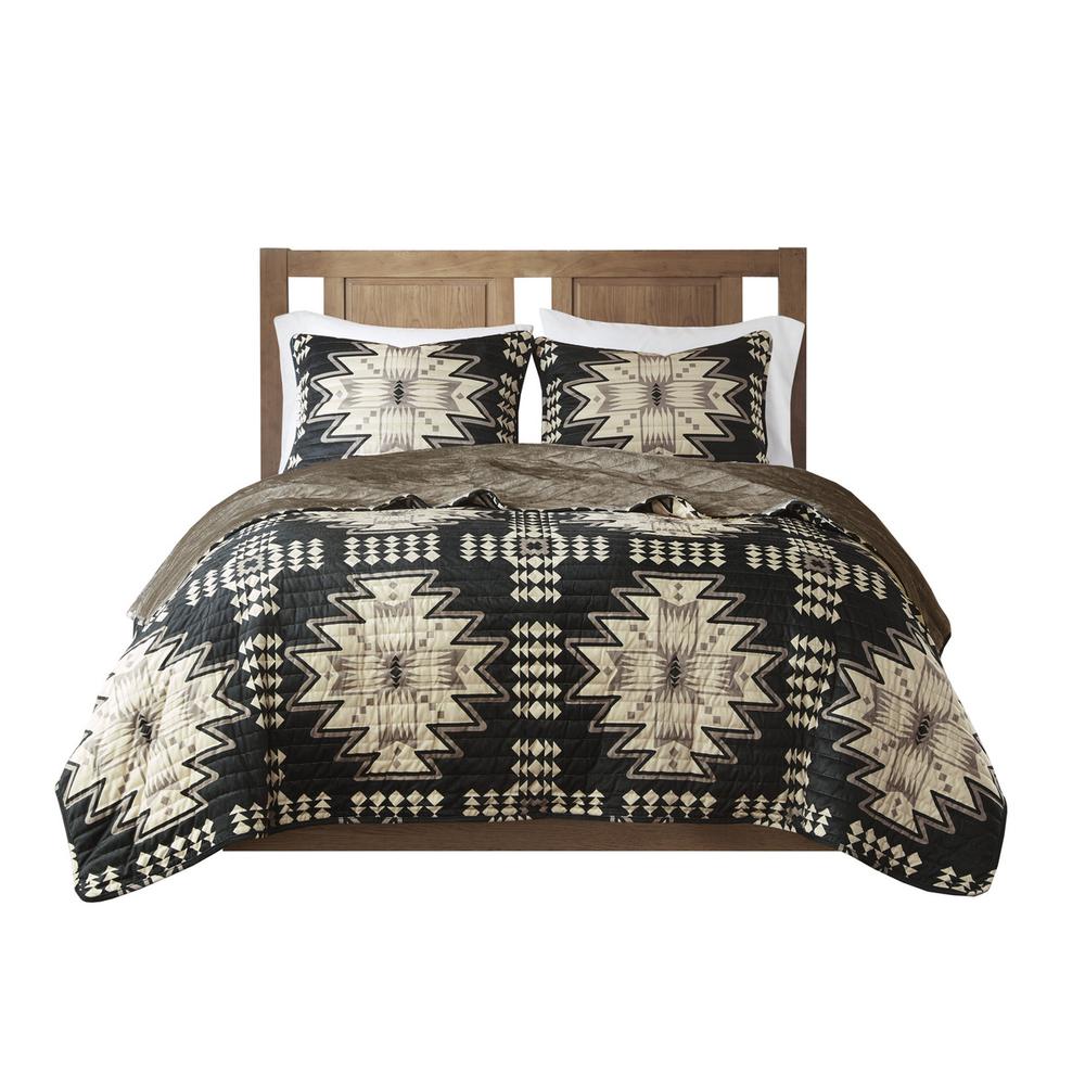 Oversized Print Plush Quilt Set. Picture 2