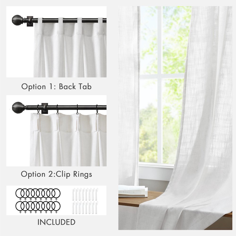 Emery 300gsm poly linen with 7 pinch pleat per pc. Picture 2