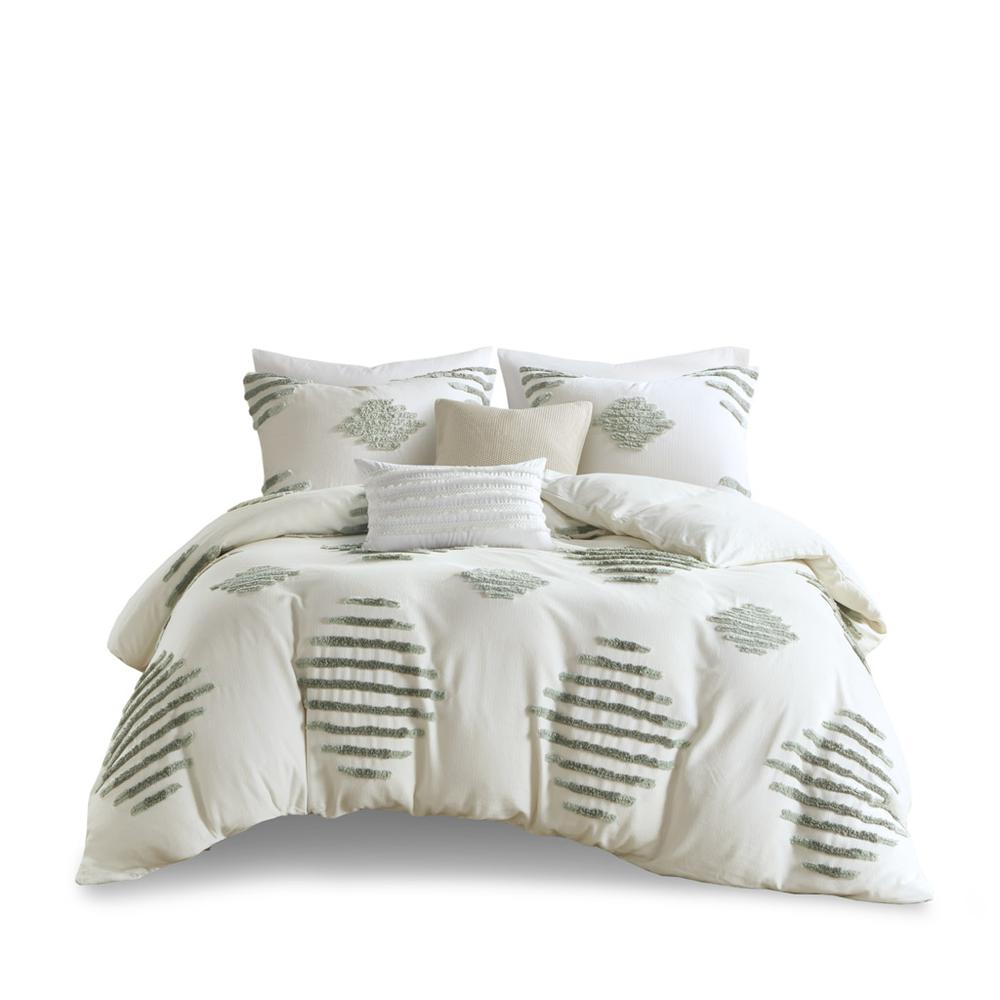 3 Piece Cotton Blend Chenille Duvet Cover Set. Picture 1