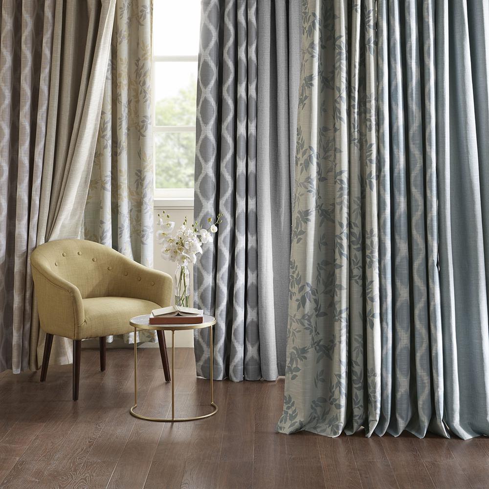 Printed Ikat Blackout Curtain Panel. Picture 1