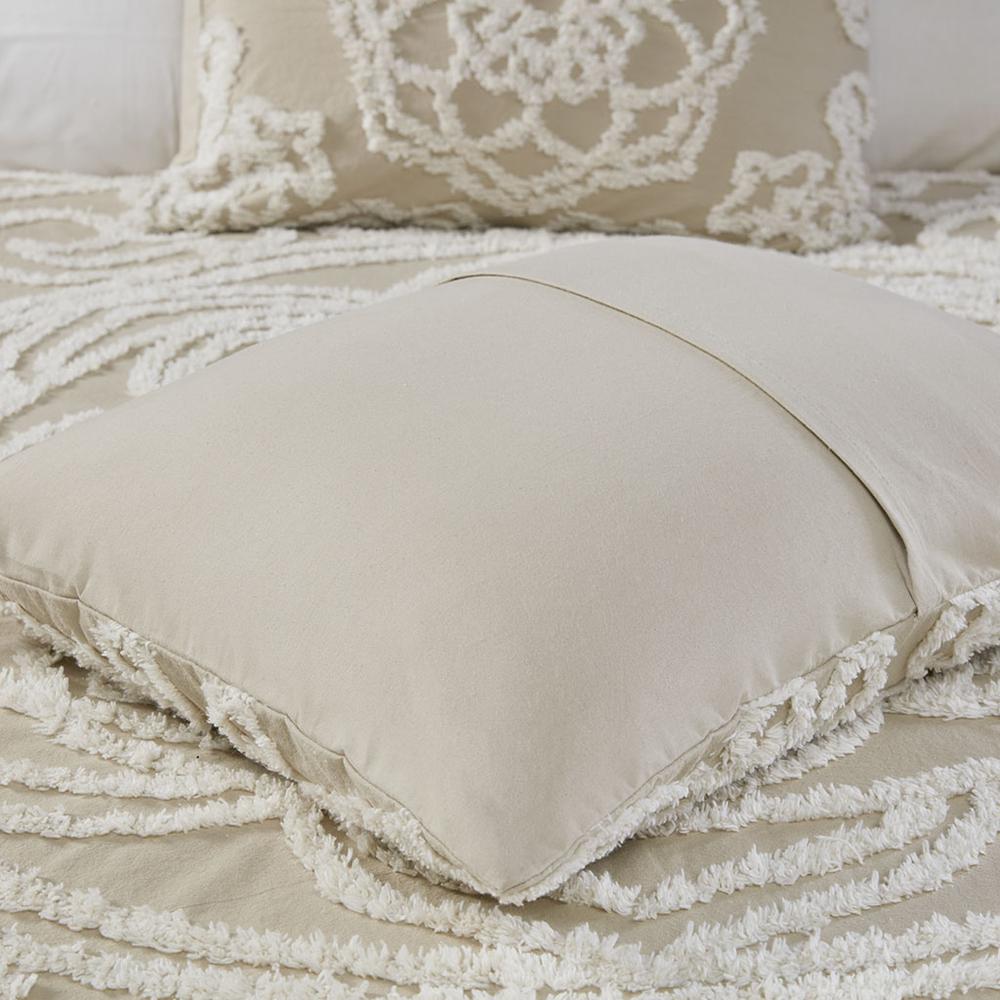 Tufted Cotton Chenille Medallion Comforter Set. Picture 3