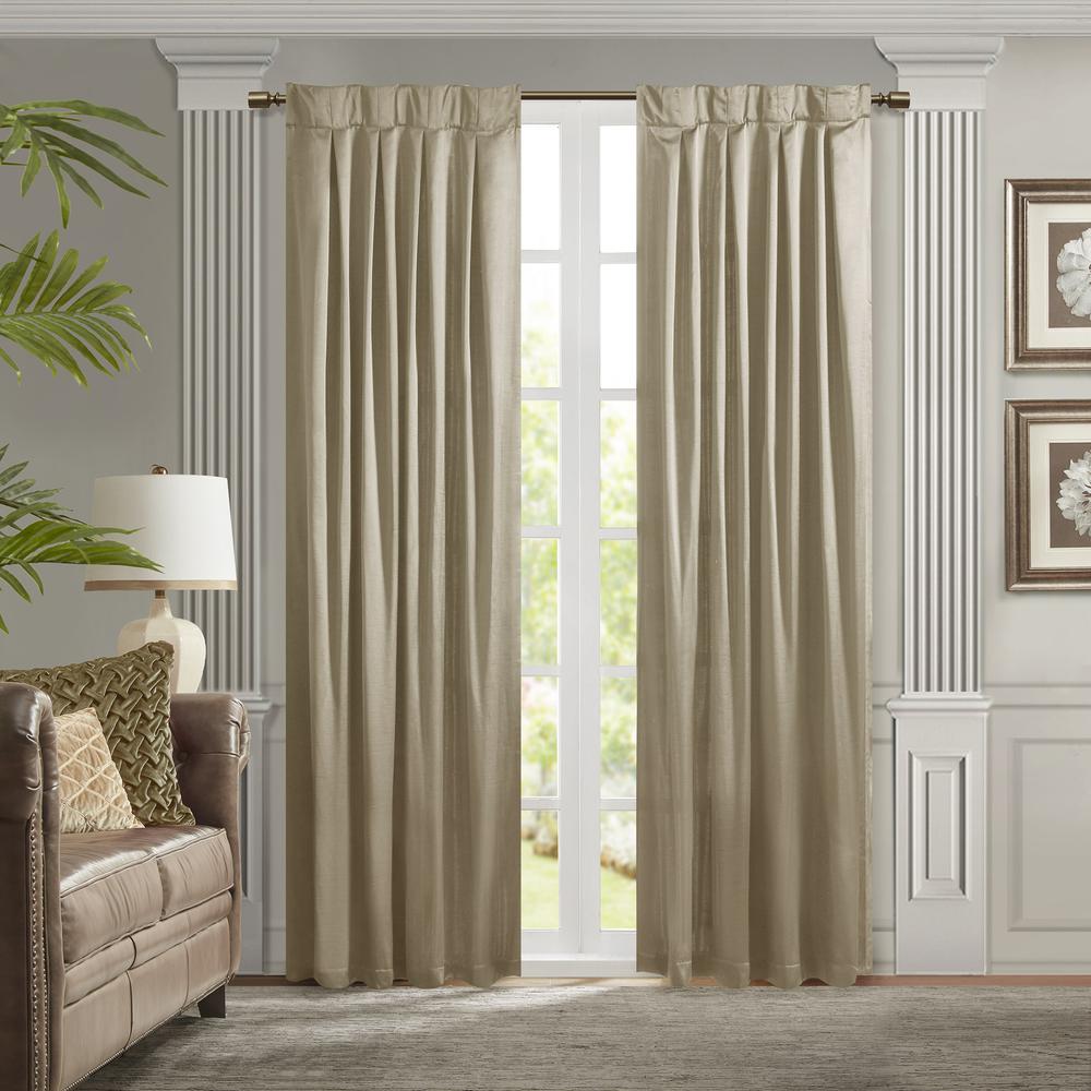 Pleat Curtain Panel with Tieback (Single). Picture 2