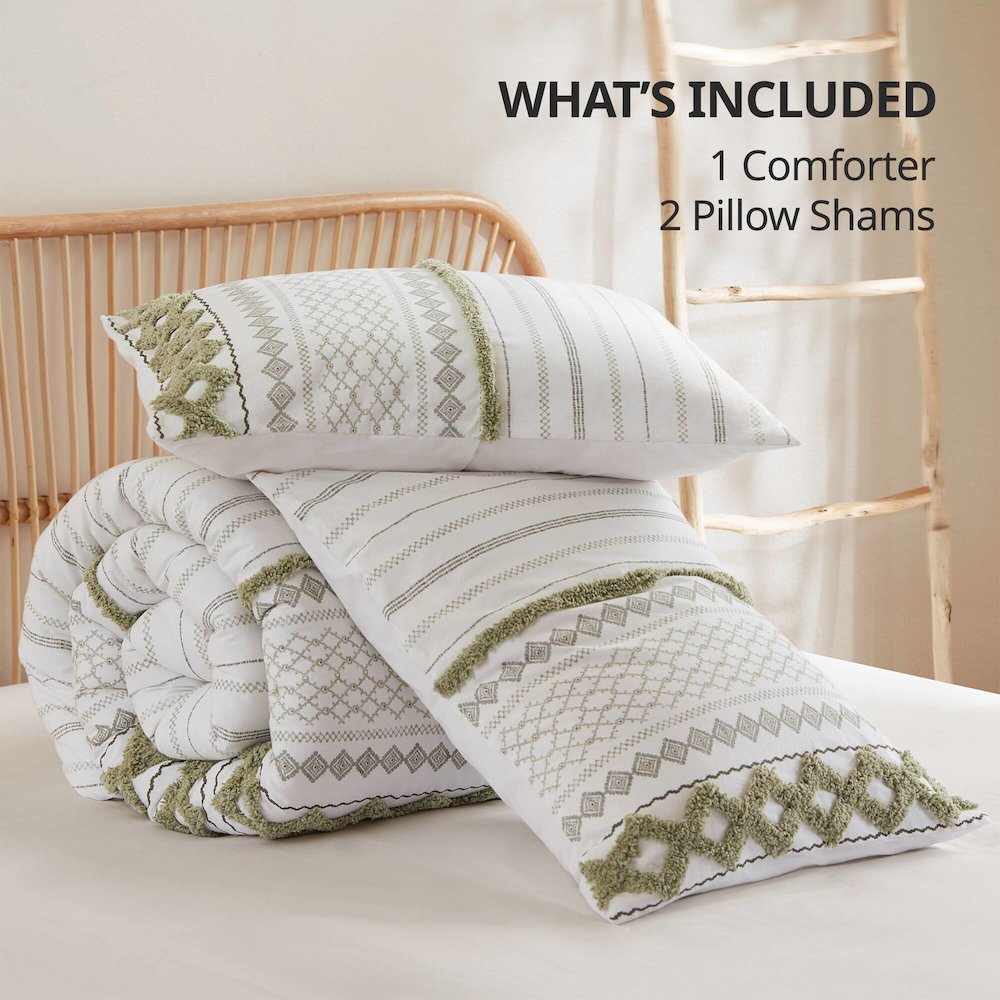 Cotton Printed Comforter Set with Chenille. Picture 3