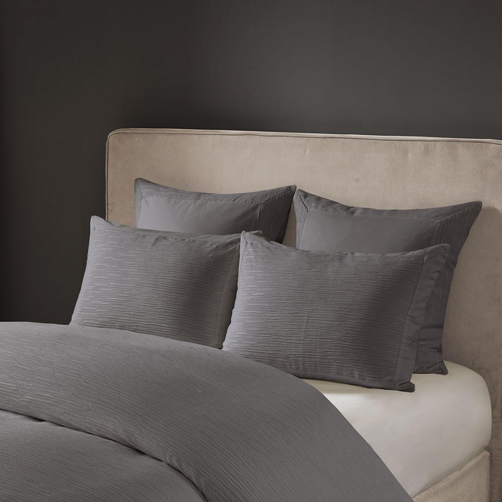 Cotton Blend Yarn Dyed 3 Piece Duvet Cover Set. Picture 3