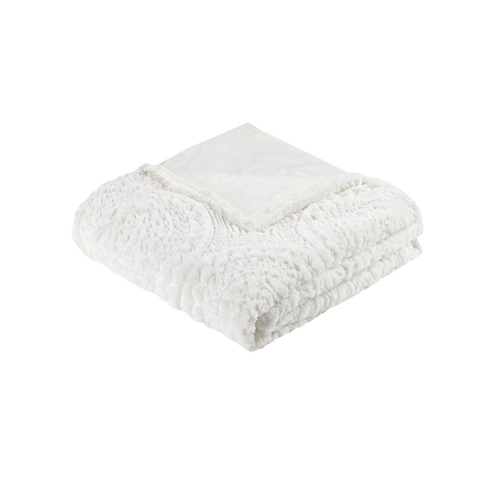 Embroidered Medallion Faux Fur Ultra Plush Duvet Cover Set. Picture 5