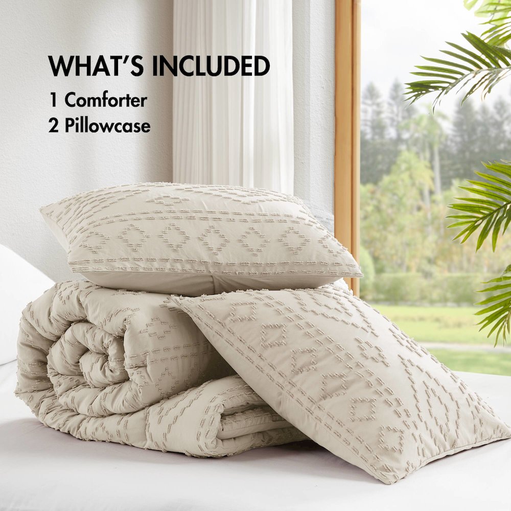 Gigi Comforter Mini Set, Beige color. Picture 5