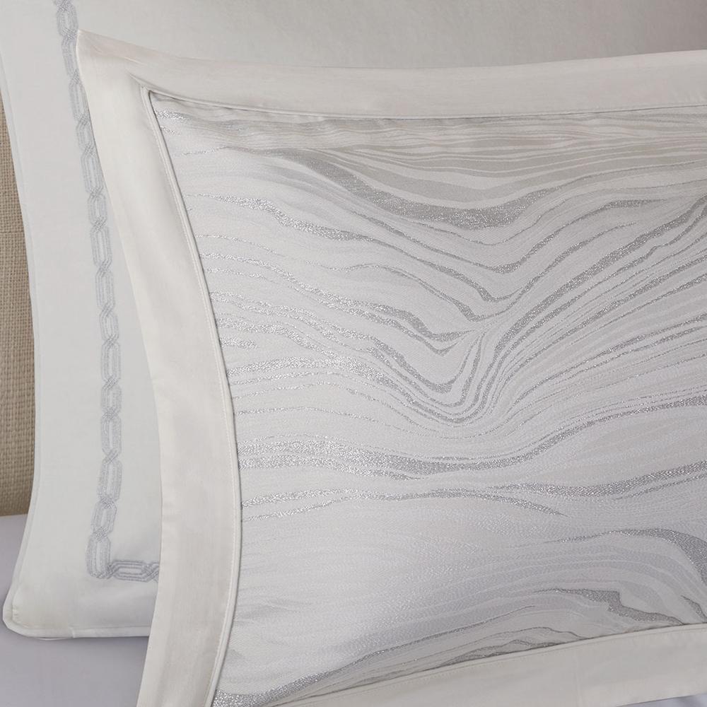 Hollywood Glam Comforter Set, White color. Picture 2