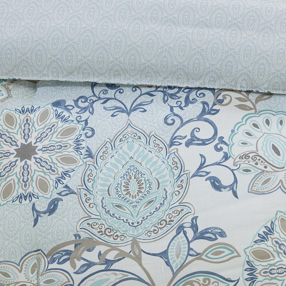 Botanical Medallion Reversible 8-Piece Cotton Comforter Set, Belen Kox. Picture 2