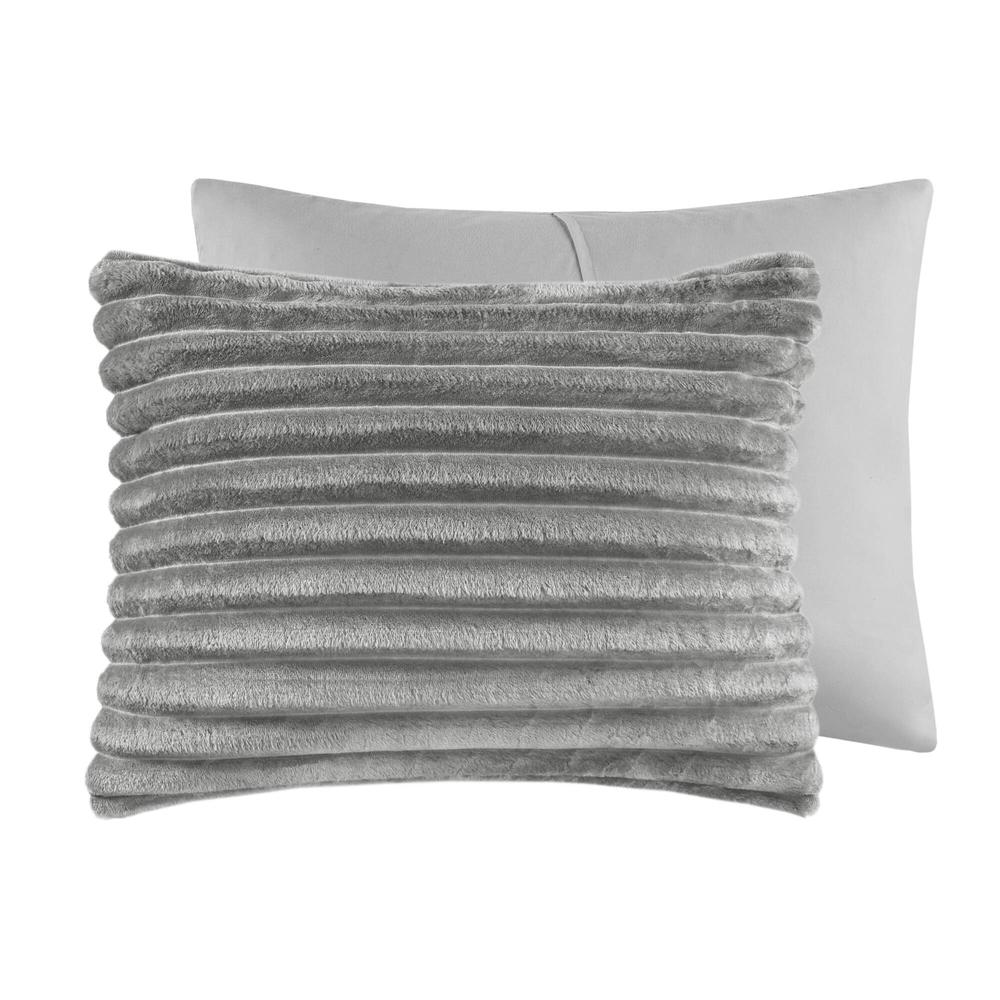 3 Piece Corded Plush Comforter Set. Picture 5