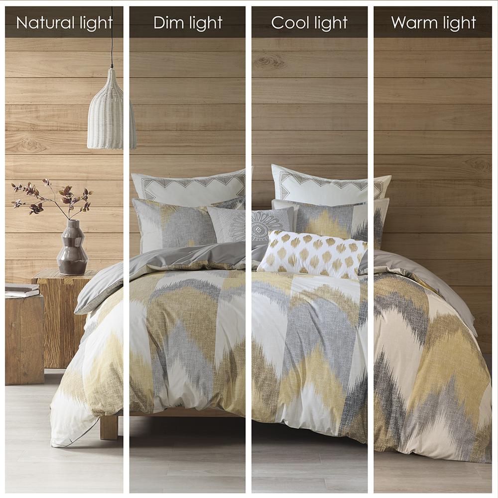 Alpine 3 Piece Duvet Cover Mini Set, Yellow color. Picture 2