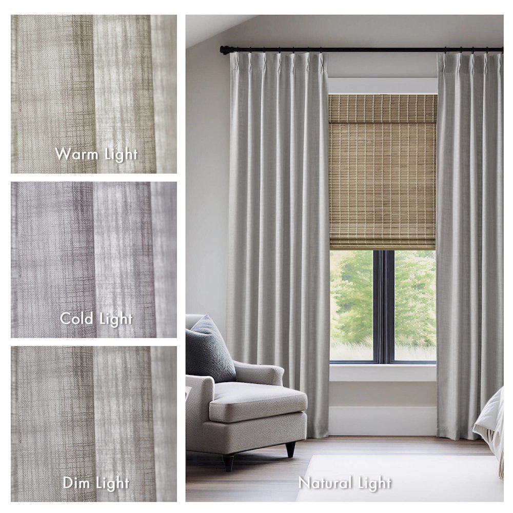 Emery 300gsm poly linen with 7 pinch pleat per pc. Picture 3