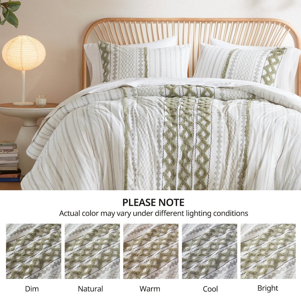 Cotton Printed Comforter Set with Chenille. Picture 5